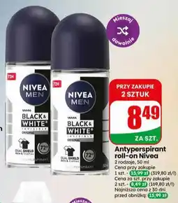 Dino Antyperspirant roll-on Nivea Men Black & White Invisible Original oferta