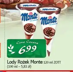 Cezar Delikatesy Lody Rożek Monte oferta