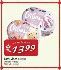 Cezar Delikatesy Lody Vibes Śmietanka & Jagoda Koral oferta