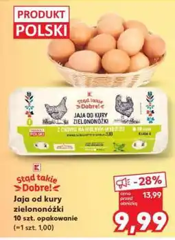 Kaufland Jaja od kury zielononóżki 10 szt opakowanie oferta