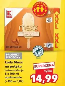 Kaufland Lody Maxx na patyku oferta