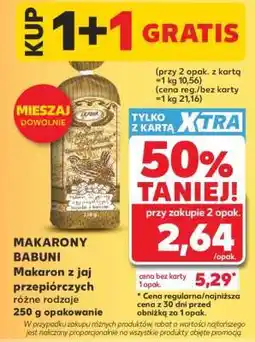 Kaufland MAKARONY BABUNI Makaron z jaj przepiórczych różne rodzaje 250 g opakowanie oferta