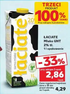 Kaufland ŁACIATE Mleko UHT 2 % tl oferta