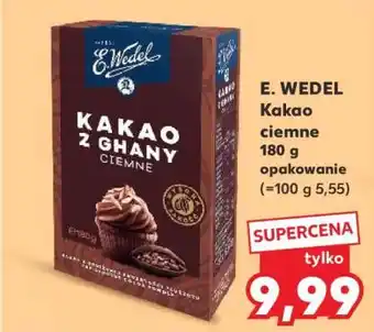 Kaufland E. WEDEL Kakao ciemne 180 g opakowanie oferta
