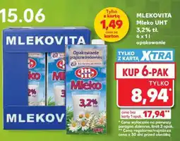 Kaufland MLEKOVITA Mleko UHT 3,2% tł. 6 x 1 l opakowanie oferta