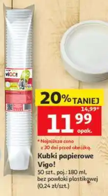 Auchan Kubki papierowe Vigo! oferta