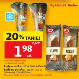 Auchan Lody na patyku oferta