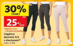Auchan Legginsy damskie 3/4 z elastanem oferta
