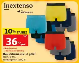 Auchan Bokserki męskie, 3-pak oferta