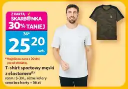 Auchan T-shirt sportowy męski z elastanem oferta