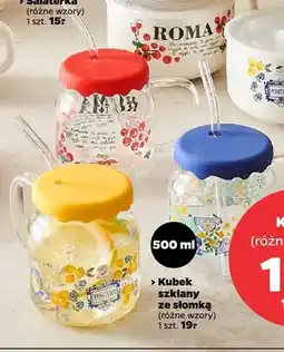 Netto Kubek szklany ze słomką Florina oferta