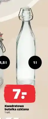 Netto Kwadratowa butelka szklana oferta
