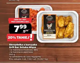 Netto Skrzydełka z kurczaka w marynacie miodowej-BBQ Grill Bar Sztuka Mięsa oferta