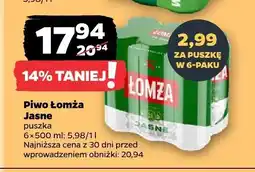 Netto Piwo Łomża Jasne 6-pak oferta