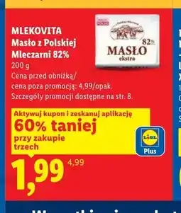 Lidl Masło z Polskiej Mleczarni 82% Mlekovita oferta