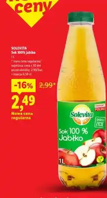 Lidl Sok 100% jabłko Solevita oferta