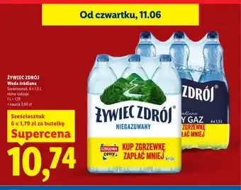 Lidl Woda źródlana niegazowana Żywiec Zdrój 6-pak oferta