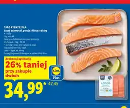 Lidl Łosoś atlantycki porcje z fileta ze skórą Targ Rybny Lidla 4-pak oferta