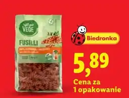 Lidl Makaron Fusilli z czerwonej soczewicy Go Vege oferta
