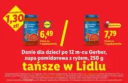 Lidl Danie dla dzieci po 12 m-cu Gerber zupa pomidorowa z ryżem oferta