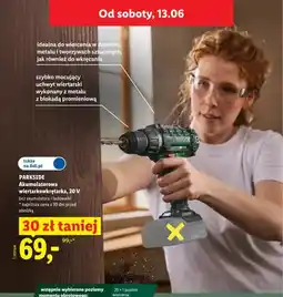 Lidl Akumulatorowa wiertarkowkrętarka Parkside oferta
