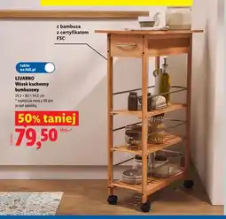 Lidl Wózek kuchenny bambusowy Livarno oferta