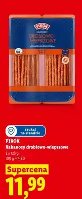 Lidl Kabanosy drobiowo-wieprzowe Pikok 2-pak oferta