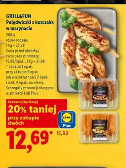 Lidl Polędwiczki z kurczaka w marynacie Grill&Fun oferta