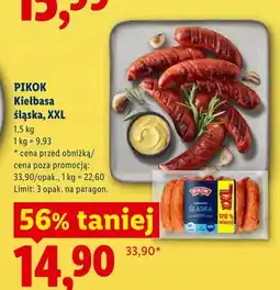 Lidl Kiełbasa śląska Pikok XXL oferta