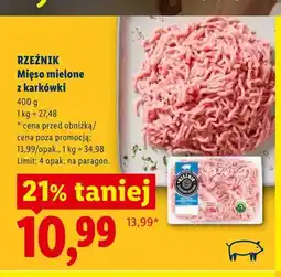 Lidl Mięso mielone z karkówki Rzeźnik oferta