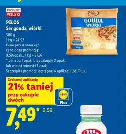 Lidl Ser gouda wiórki Pilos oferta