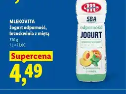 Lidl Jogurt odporność brzoskwinia z miętą Mlekovita oferta