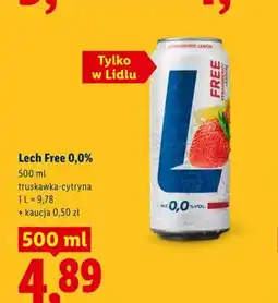 Lidl Piwo bezalkoholowe Lech Free truskawka-cytryna oferta