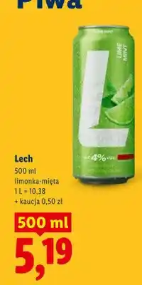 Lidl Piwo Lech Lime Mint limonka-mięta oferta