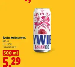 Lidl Piwo bezalkoholowe Żywiec Malinaż oferta