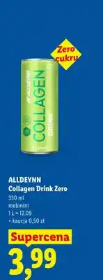 Lidl Napój Alldeynn Collagen Drink Zero melonini oferta