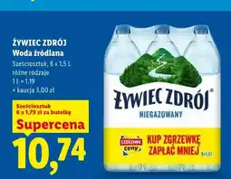 Lidl Woda źródlana Żywiec Zdrój niegazowana 6-pak oferta