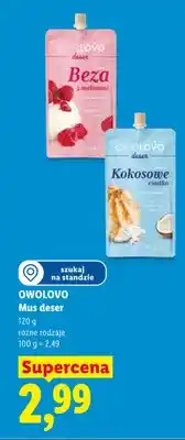 Lidl Mus deser Owolovo Beza z malinami oferta