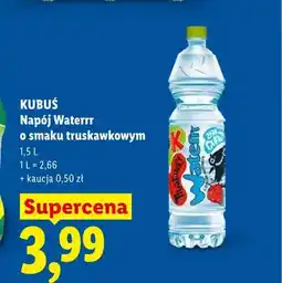 Lidl Napój Kubuś Waterrr o smaku truskawkowym oferta