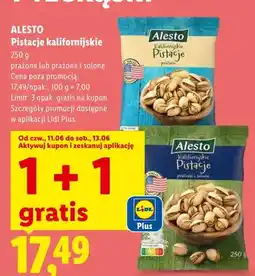 Lidl Pistacje kalifornijskie prażone Alesto oferta