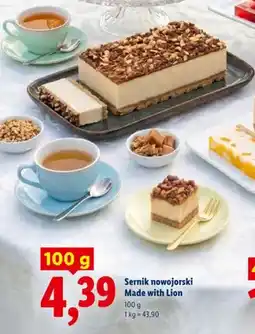Lidl Sernik nowojorski Made with Lion oferta