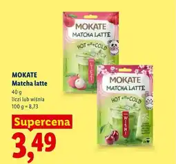 Lidl Herbata Mokate Matcha Latte wiśnia oferta