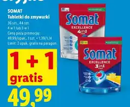 Lidl Tabletki do zmywarki Somat Excellence 3in1 oferta