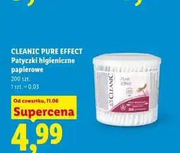 Lidl Patyczki higieniczne papierowe Cleanic Pure Effect oferta