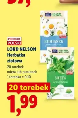 Lidl Herbatka ziołowa Lord Nelson mięta oferta