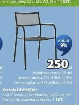 JYSK Krzesło HEMSEDAL oferta
