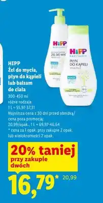 Lidl Żel do mycia do ciała HiPP Babysanft oferta