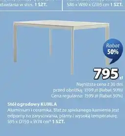 JYSK Stół ogrodowy KUMLA oferta