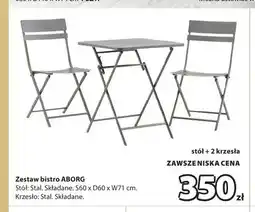 JYSK Zestaw bistro ABORG oferta