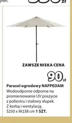 JYSK Parasol ogrodowy NAPPEDAM oferta